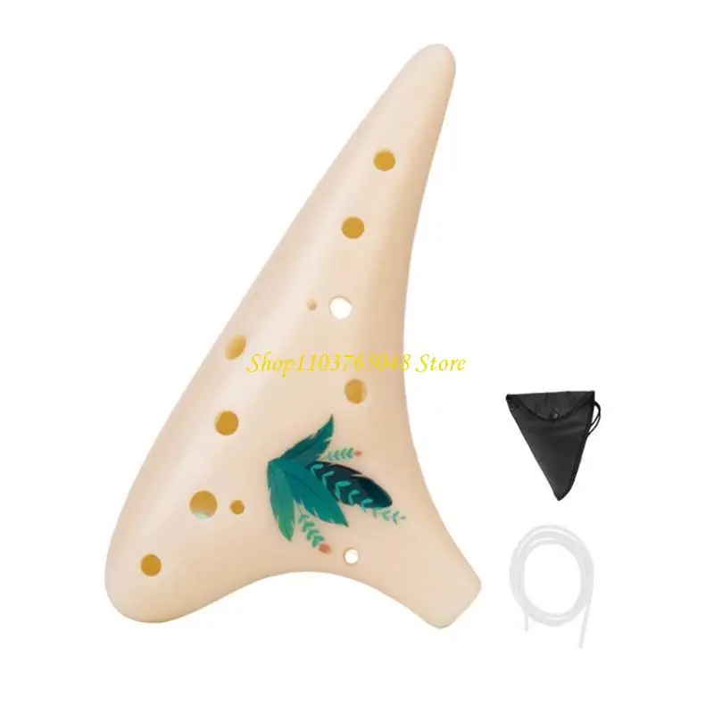 R53E Concert Ready 12 Hole Ocarina Resilient Resin Clear Acoustics Suitable For Gifting Or Stage Use