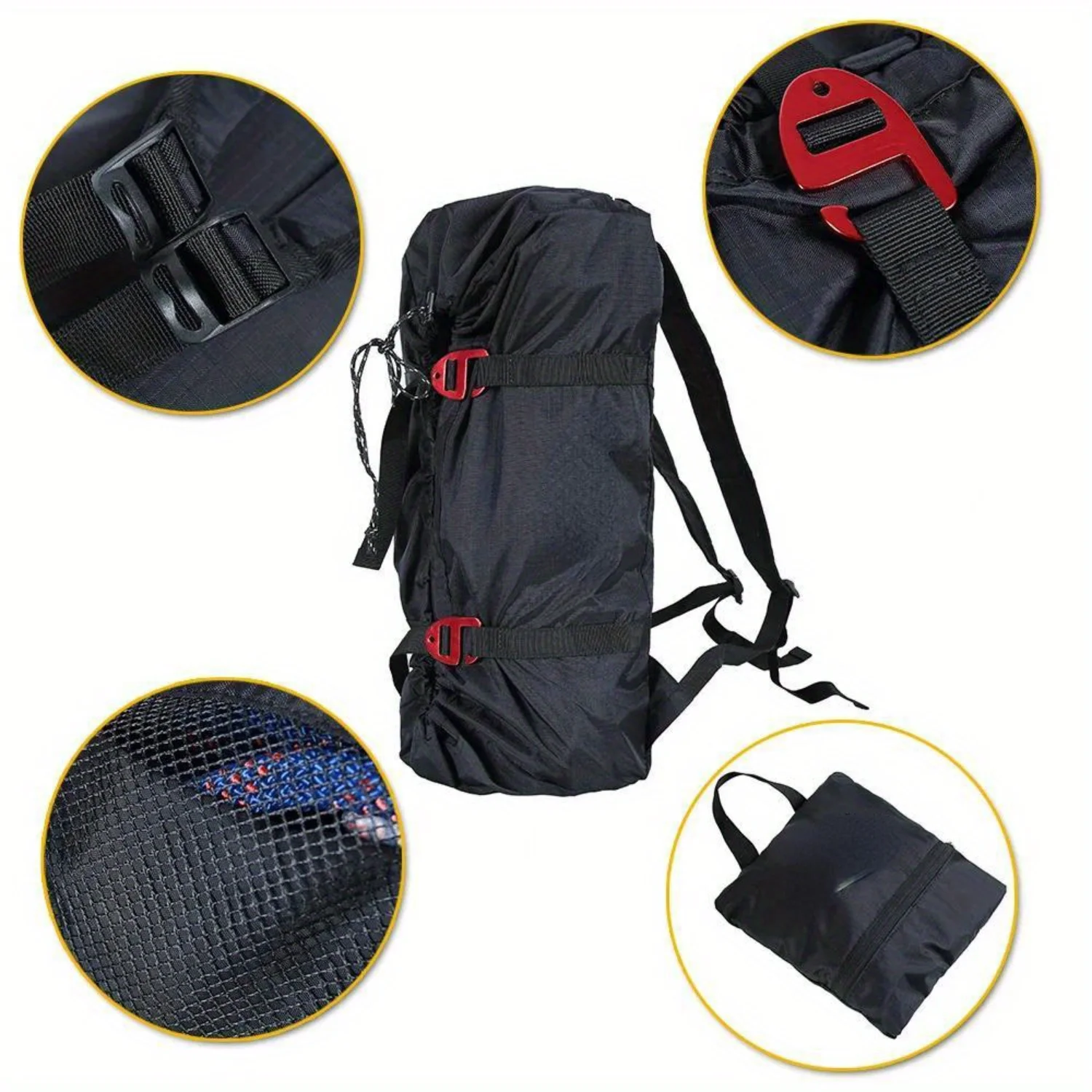 

Portable Waterproof Climbing Rope Bag with Shoulder Strap for Outdoor Rock Climbing and Mountaineering