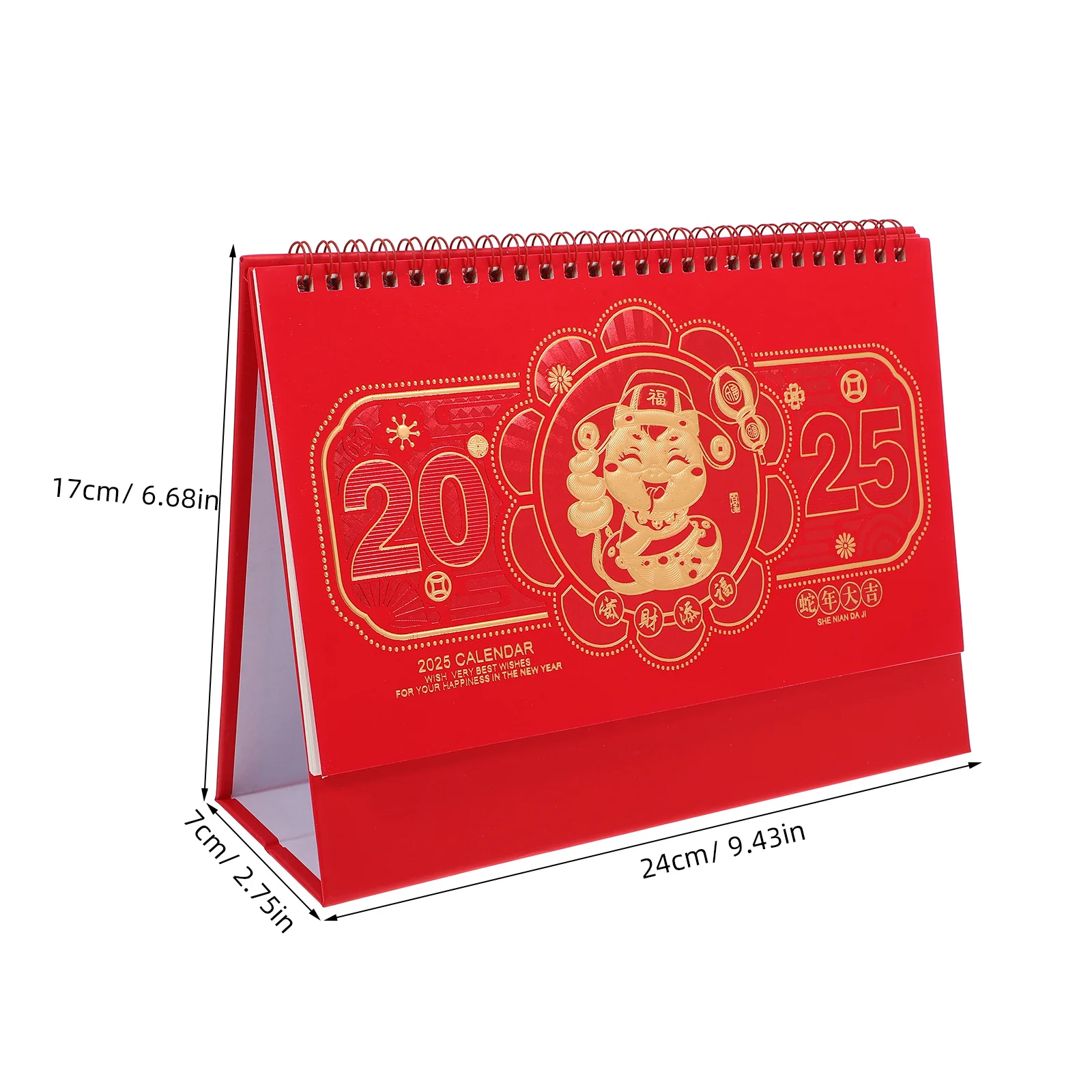 Desk Calendar Chinese Planner 2024 Table 2025 Lunar Year Monthly New Desktop Academic