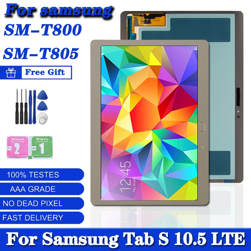 10.5 inch For Samsung  Tab S 10.5 SM-T800 LCD Touch Screen Digitizer Assembly For SM-T800 T805 T807 Display Replacment