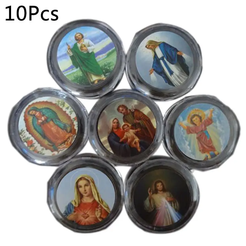 10pcs Plastic Storage Box for Round Beads Catholic Rosary for Cross Religious Ne 87HA