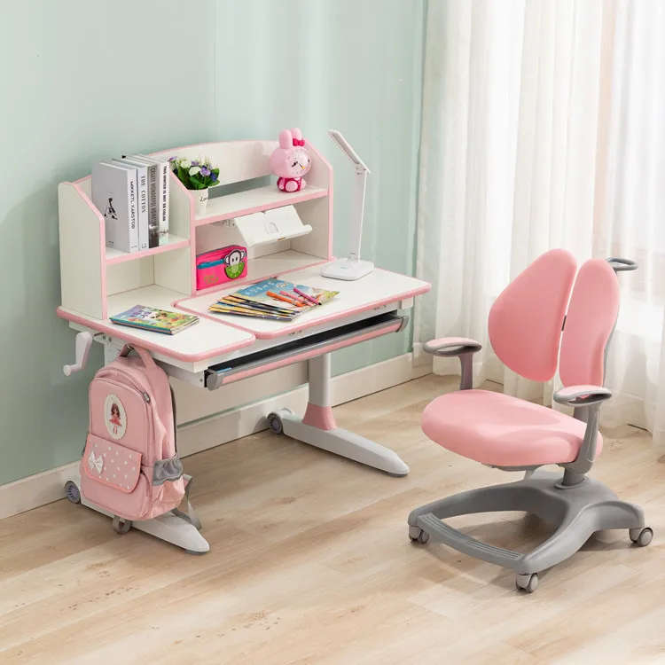 Kinderstudietafel voor thuisgebruik Houdingscorrectie Multifunctioneel hefleerbureau met lade Studiestoel