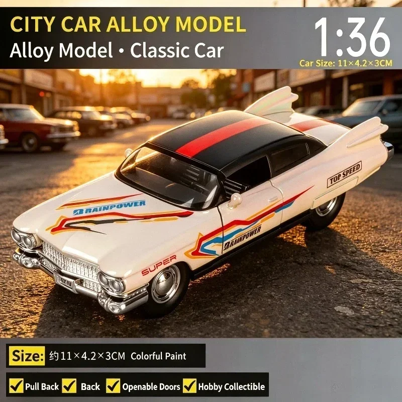 2026New 1:36 Classic Vintage Sedan Alloy Car Model, Diecast Pull Back Replica, Openable Doors & Timeless Retro Details, Old Car view 6