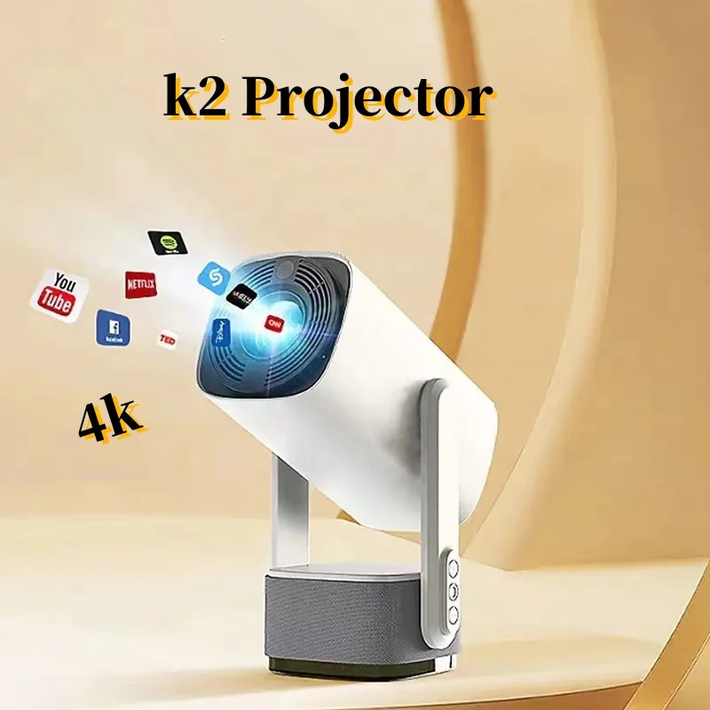 K2 Projector Built-in Battery LED Home Theater Free-Style for Samsung Xiaomi IOS Android Phone 720P Outdoor 1080P 4K