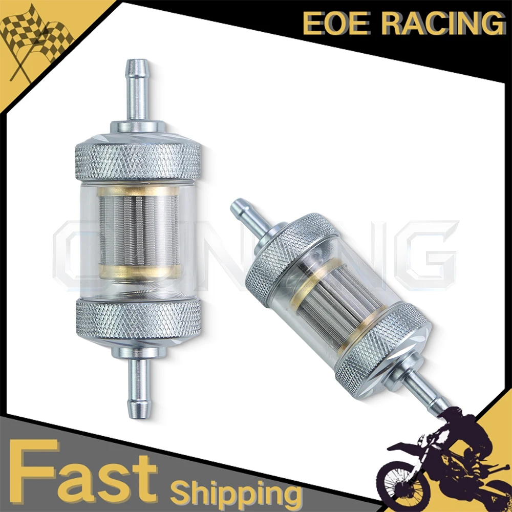 HQ-G15 6mm Inline Fuel Filter Transparent Gas Oil Filter For Motorcycle ATV Generator Small Engine Fuel Line Replacement Parts