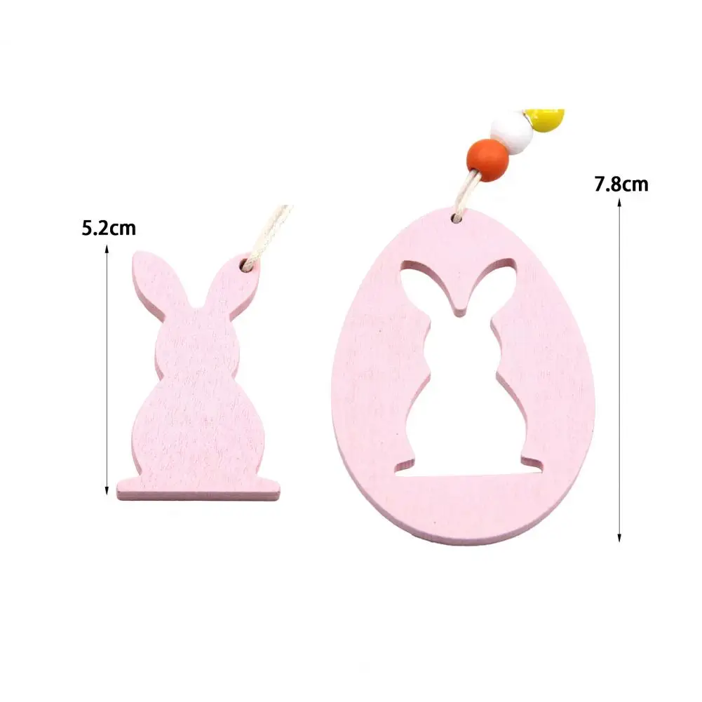 Decorações da árvore de páscoa decorações do coelhinho da páscoa ornamentos de madeira conjunto forma de ovo pendurado para festivo para árvore