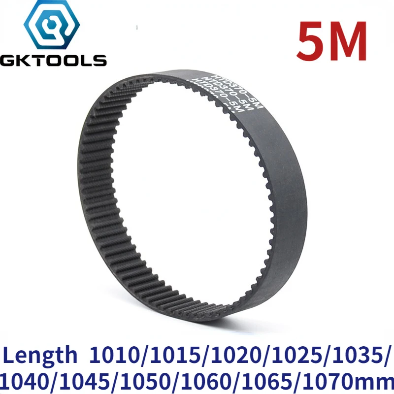 

GKTOOLS 5M Width 10/15/20/25/30mm Closed Loop Rubber Timing Belt Length 1010/1015/1020/1025/1035/1040/1045/1050/1060/1065/1070mm