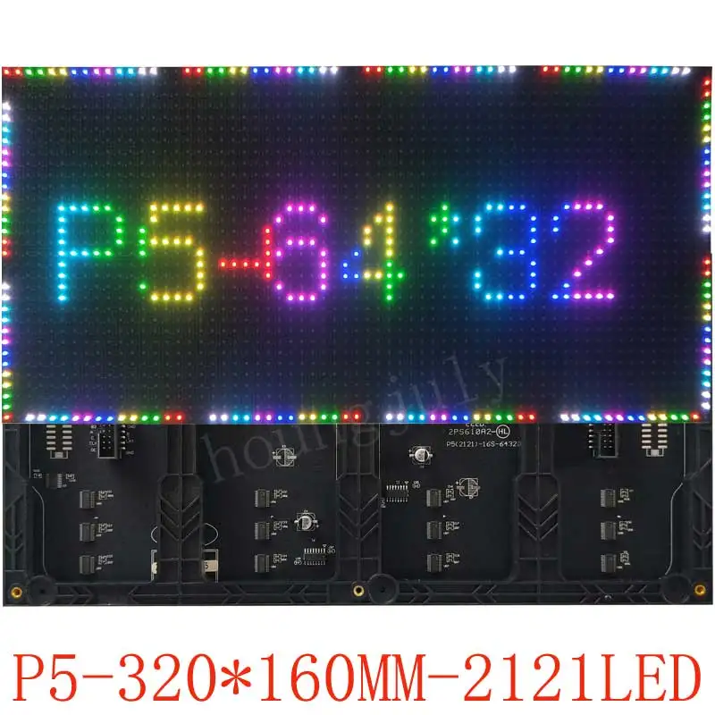 Quickly deliver!!!320x160mm Full Color Indoor P5 LED panel 64x32 Pixel Advertising Screen Display Computer Phone Control