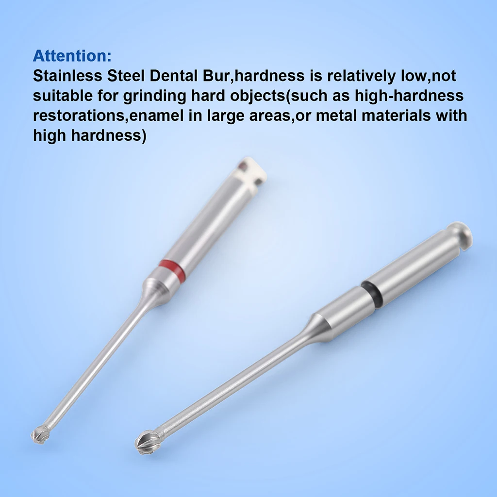 6 Stück/Box Zahnärztliche Bohrer mit Langem Schaft für Mikroskop-Endo-Rundbohrer RA1-6 34mm Edelstahl für Langsamlaufende Handstücke Zahnmedizinische Instrumente – Detail 8
