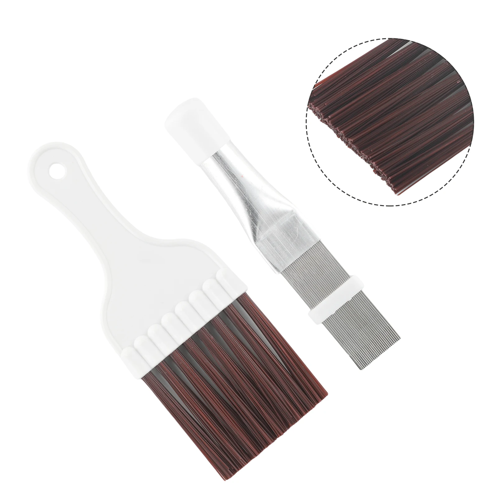 

Set of 2 Air Conditioner Fin Repair Combs with Coil Cleaning Brushes for Effective Heat Sink and Condenser Coil Maintenance