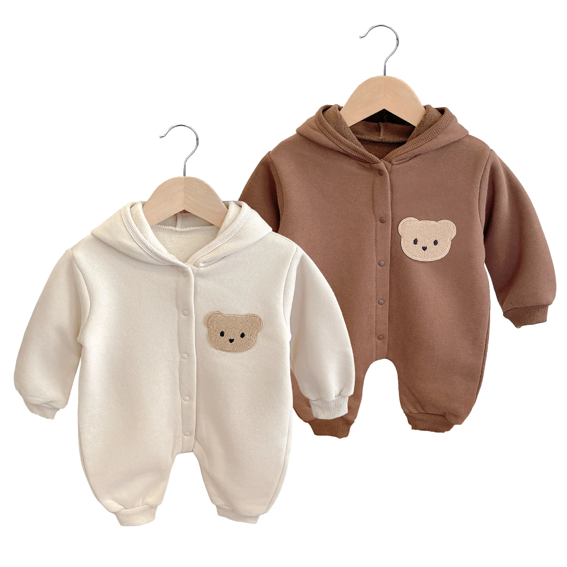 

Baby onesie winter fleece thickened sweater baby boy treasure winter warm climbing clothes warm clothes children's clothing