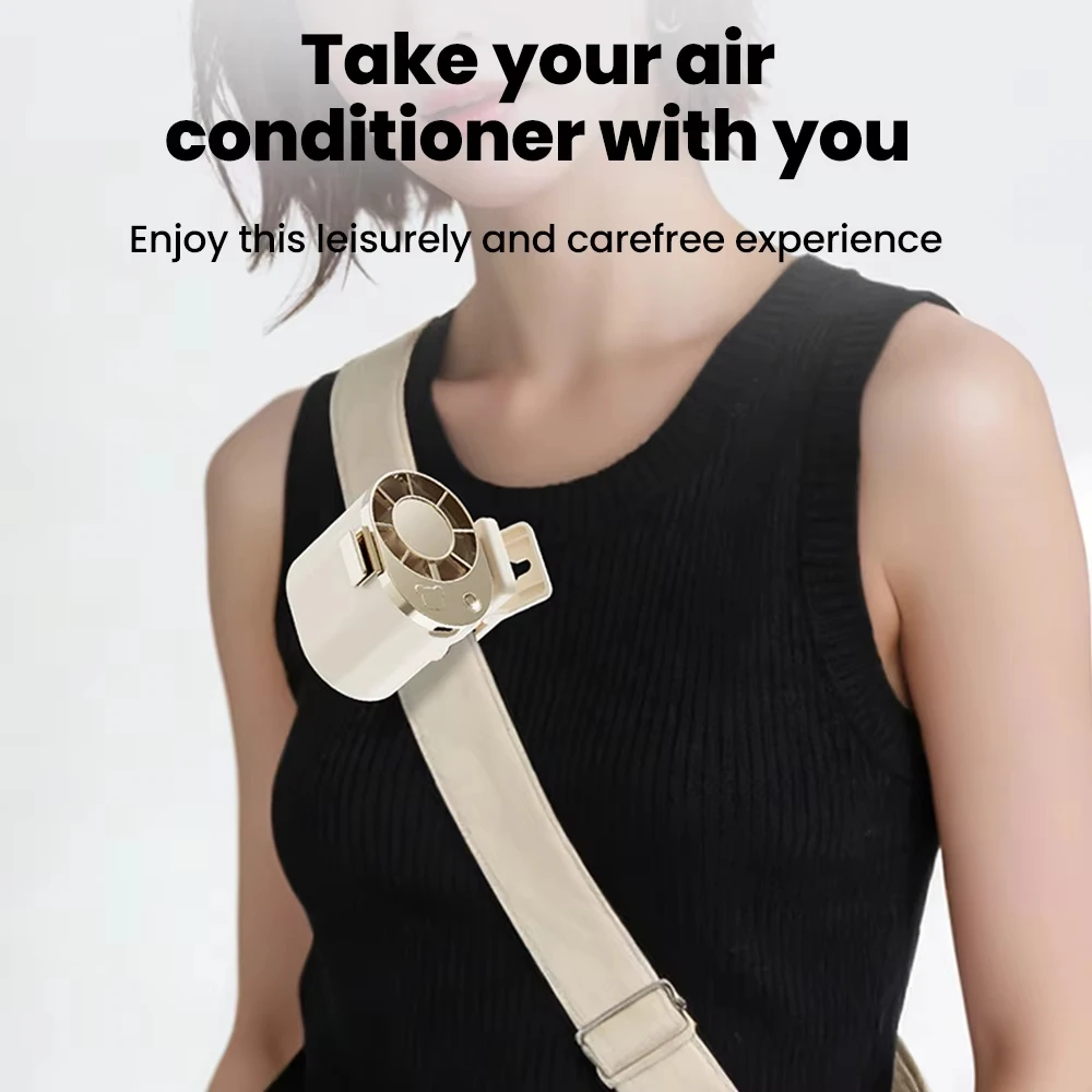 Mini Clip-On Fan USB Rechargeable Portable Personal Fan for Cycling, Umbrella, Waist & Desktop, 360° Adjustable