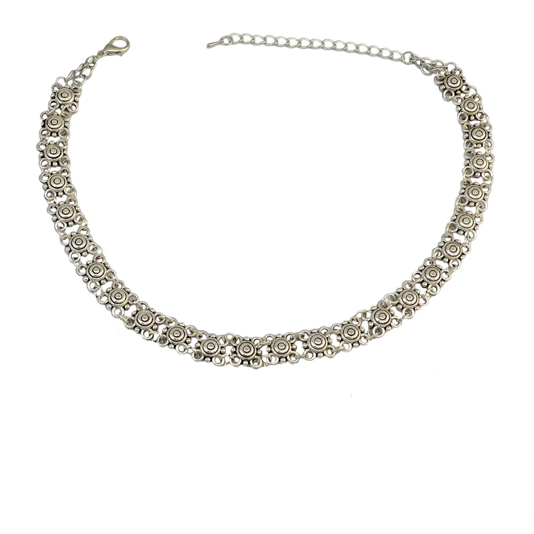 

Афганское этническое геометрическое ожерелье с резным узором и цепочкой для женщин, повседневное модное украшение в казахском стиле