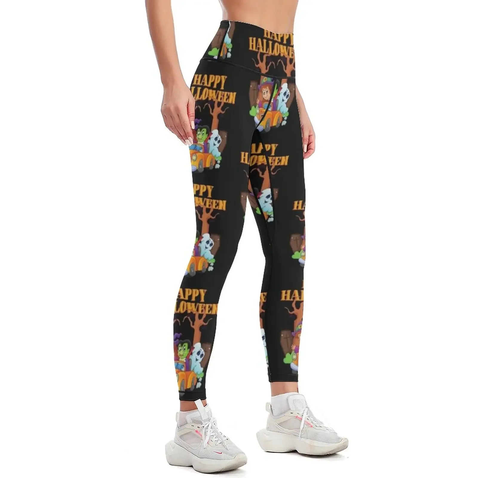 HAPPY HALLOWEEN, TRICK OR TREAT, FAMILY TREAT, HALLOWEEN MEME, SPOOKY, Leggings Women's pants Womens Leggings