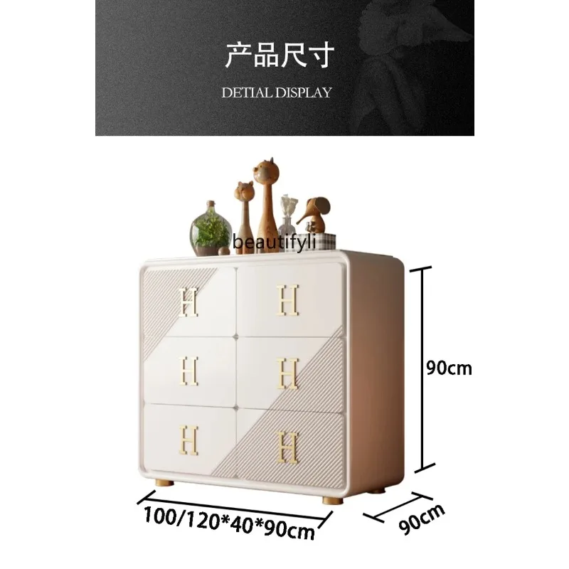 S ضوء فاخر المدخل تخزين خزانة ذات أدراج الحديثة الحد الأدنى غرفة المعيشة غرفة نوم السرير أثاث خزانة متعدد الوظائف 0 #6