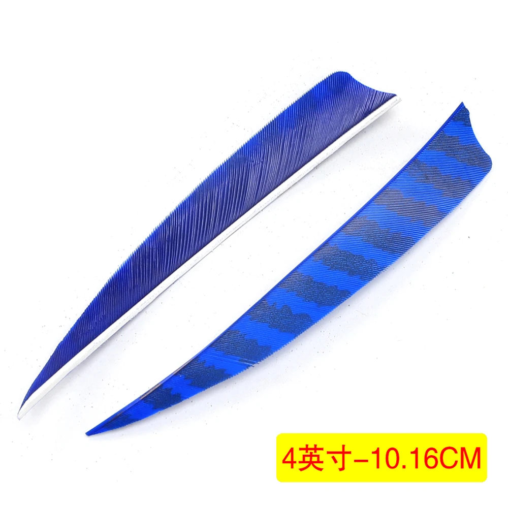 24Pcs 3 zoll 4 zoll 5 Zoll Schild Cut Pfeil Federn Gestreiften Echten Türkei Cut Feder Bogenschießen Zubehör Befiederung federn – Detail 18