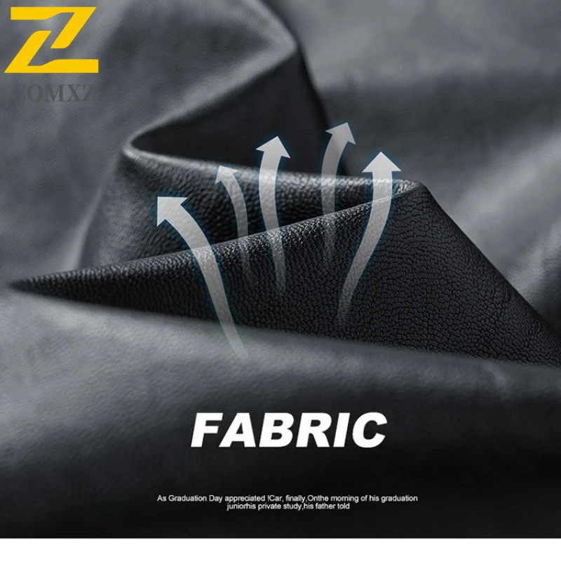 COMXZ 2025 Men Motorcycle Jacket Leather Leisure Turndown Collar Hiking Leather Coat Loose Windproof Autumn Trendy Male Clothing