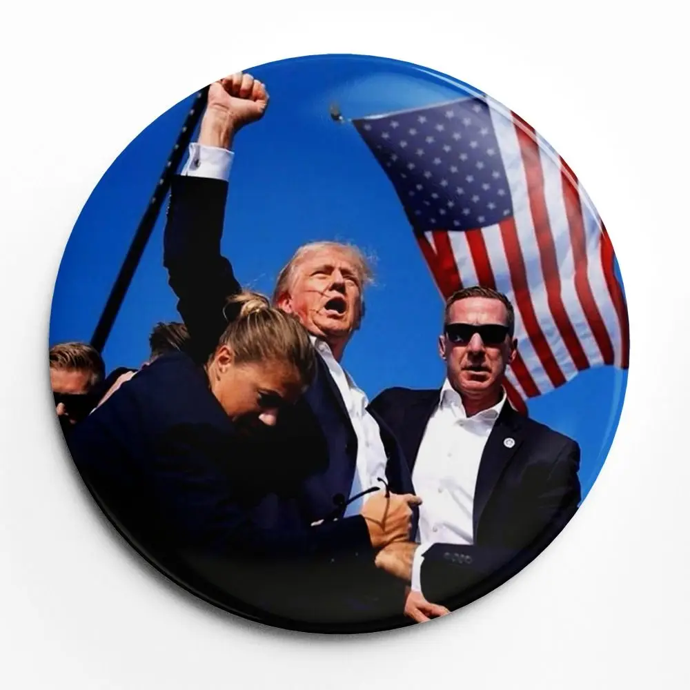 New Jewelry Trump Brooches Versatile Accessories Collections Pins Brooches Attempt 2024 Lapel Badges Kids Gift