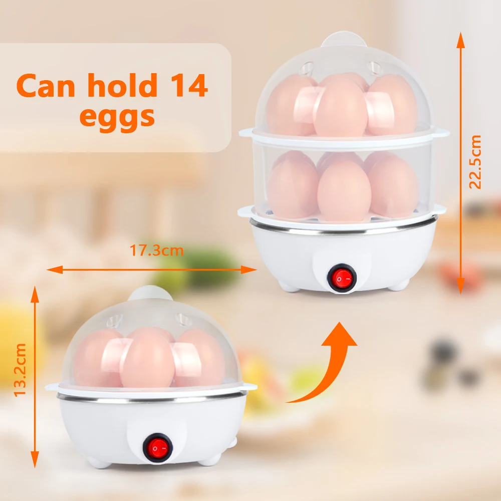 G39-0007 Best Quality Electric Healthy Egg Steamer Cooker Food Steamer 2 Layer 14 Egg Cooker Electric Egg Boiler