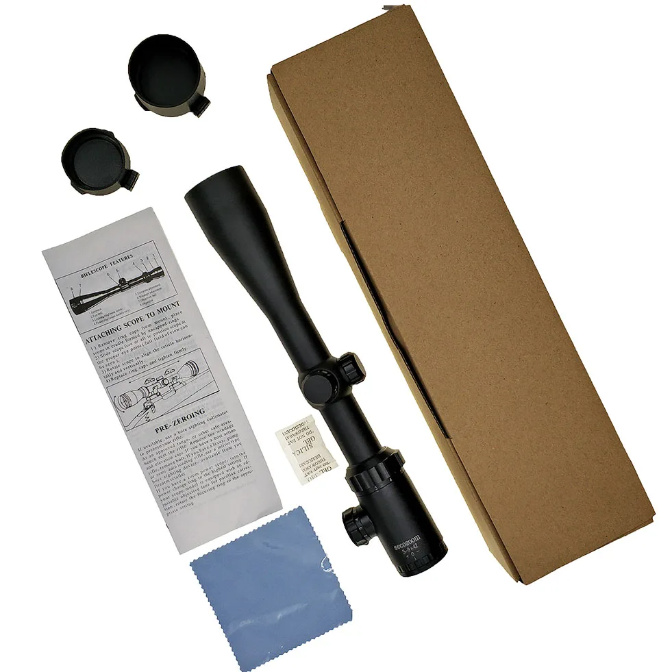 

Оптический прицел 3-9x42 IR для охоты с быстрой микробаллистической регулировкой, турнетом и трубкой 25,4 мм, регулировка 1/4 MOA