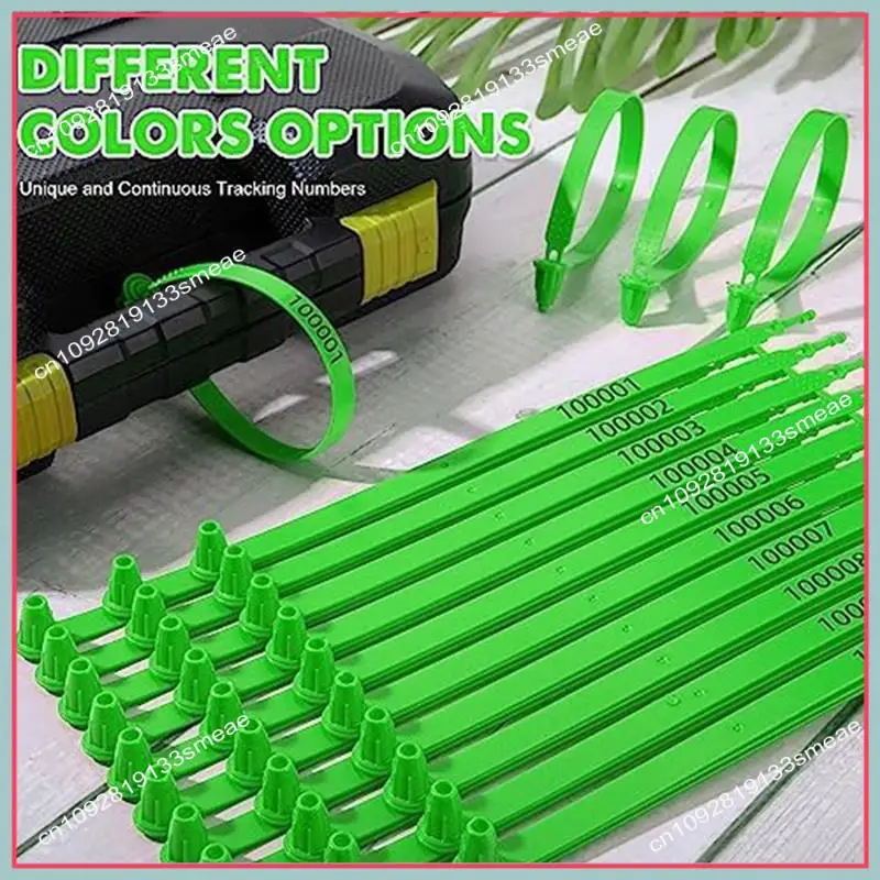 

N94R 1000 шт. пластиковый уплотнитель двери грузовика защитное уплотнение тампер замок безопасности для прицепа логистическая доставка упаковка доставка зеленый