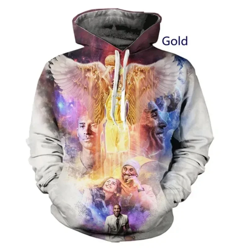 Kobe Bryant And Gigi Men Hoodies Sport Hoodie Oversized 3D Printed Sweatshirts Hoodie Cosplay Men's Clothing Basketball S-6XL