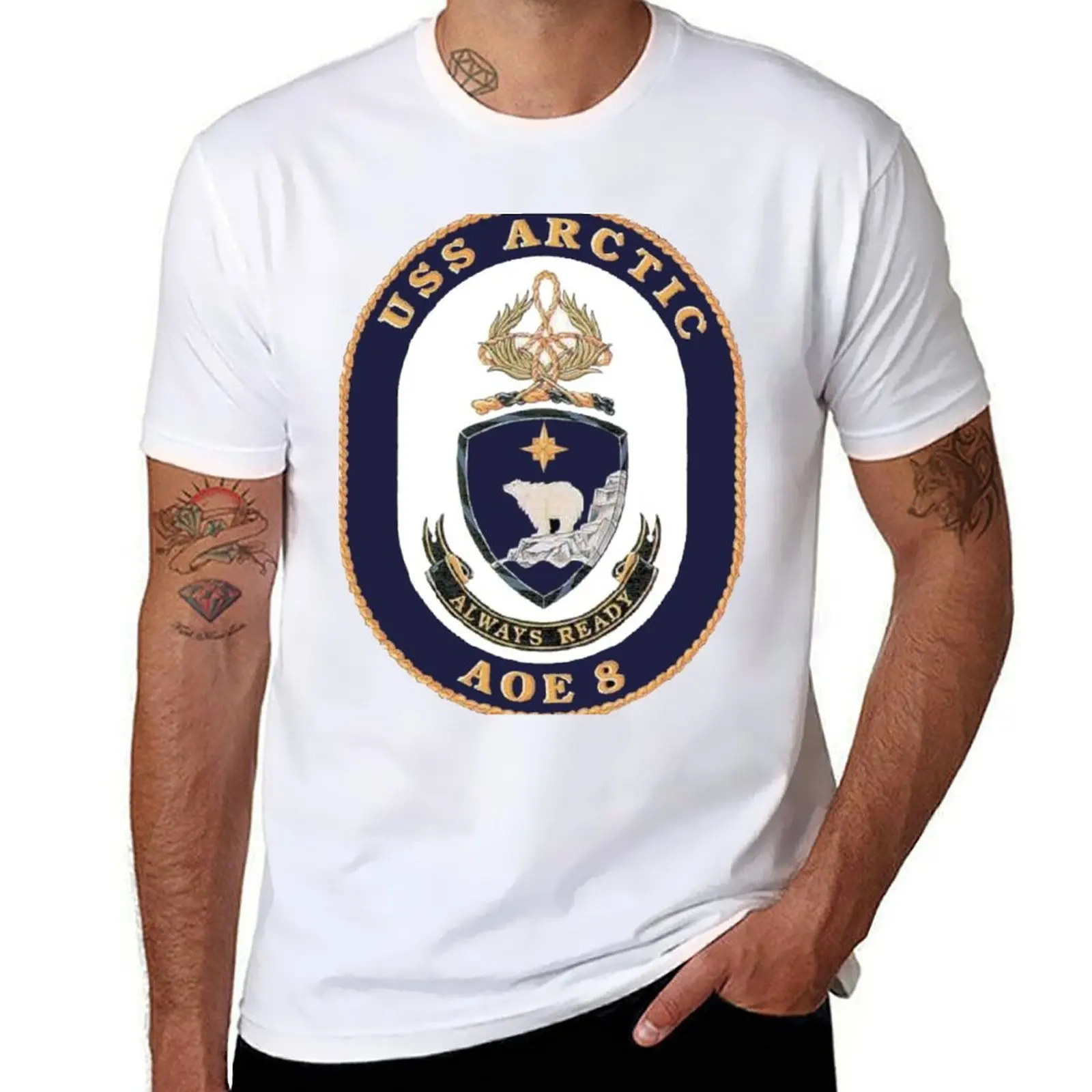 

AOE-8 USS (USNS) Arctic T-Shirt t shirts for man graphic vintage printed t shirts for man T-Shirt