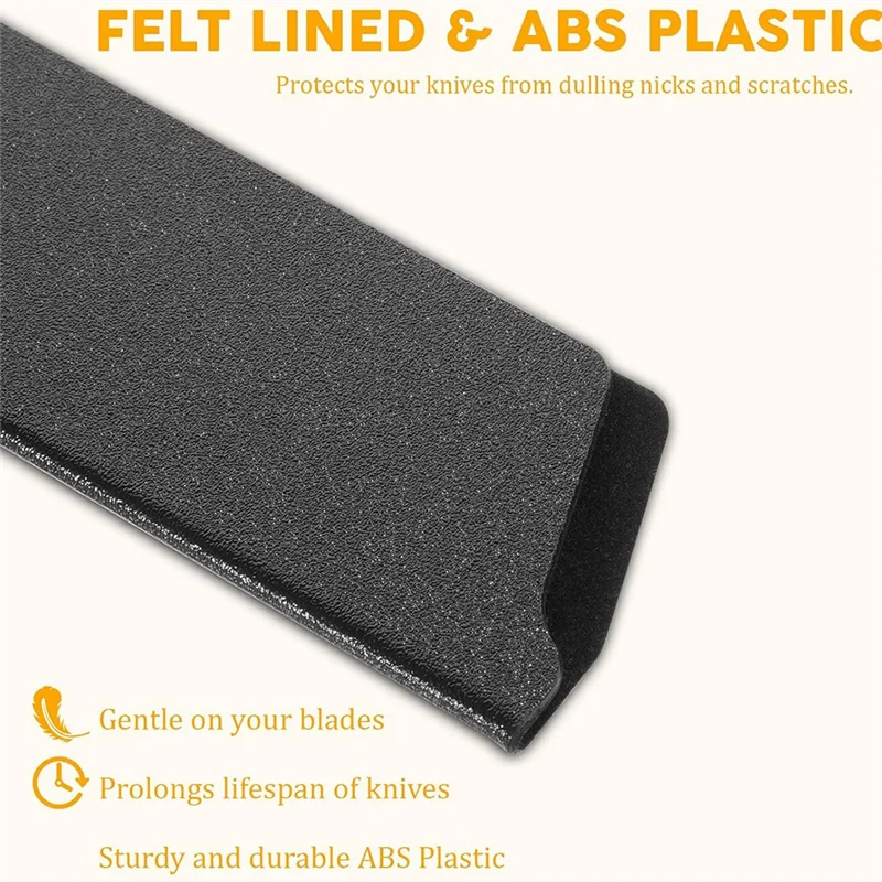 THIVN-Knife Protector Sleeve Set - 5 PCS, Felt-Lined ABS Plastic Universal Blade Guard Covers