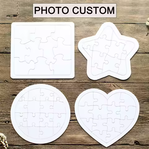 Photo Custom Cardboard Round Love Star Jigsaw Puzzle Personalized Picture DIY Toys Decoration Collectiable Funny Cartoon Gift