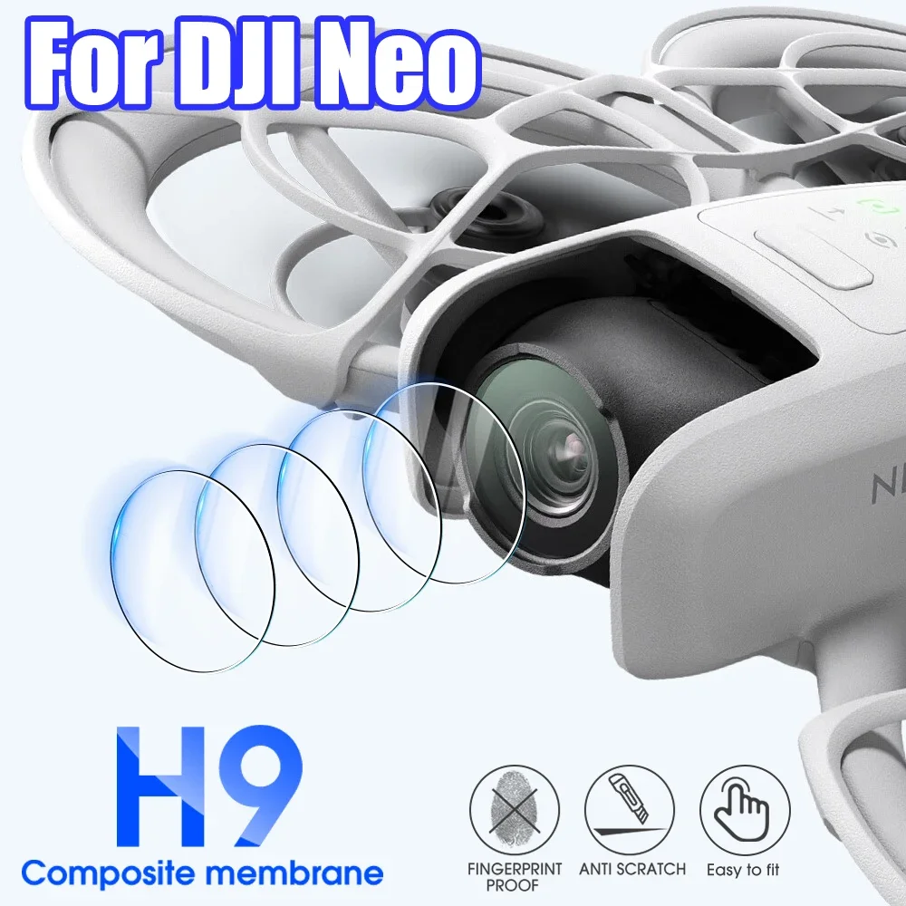 10/5/1PCS Protectores de Lente de Cámara de Vidrio Templado para Dron DJI Neo, Películas Protectoras de Lente Antiarañazos para Accesorios de Dron DJI Neo