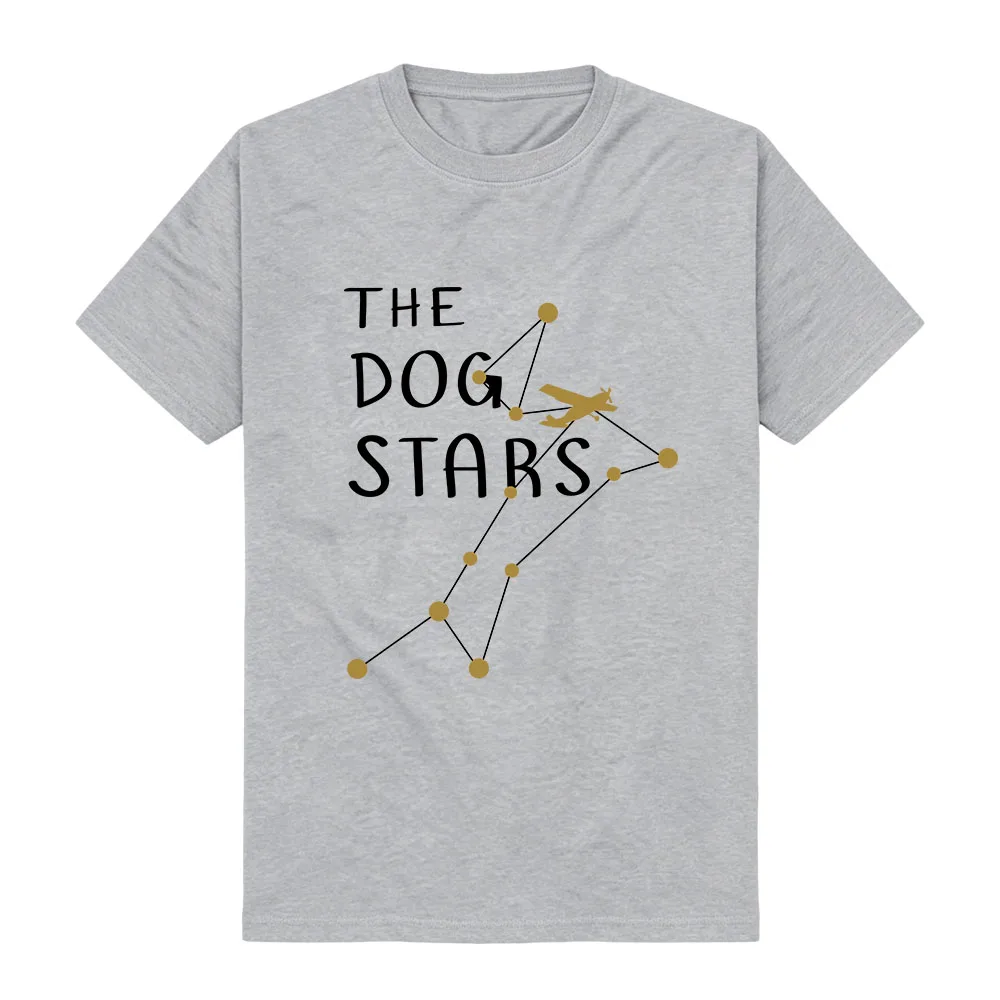 THE DOG STARS T-shirt Unisex Constellation Graphic Print TShirt Men Women Crew Neck Short Sleeve Tee Star Pattern Streetwear Top