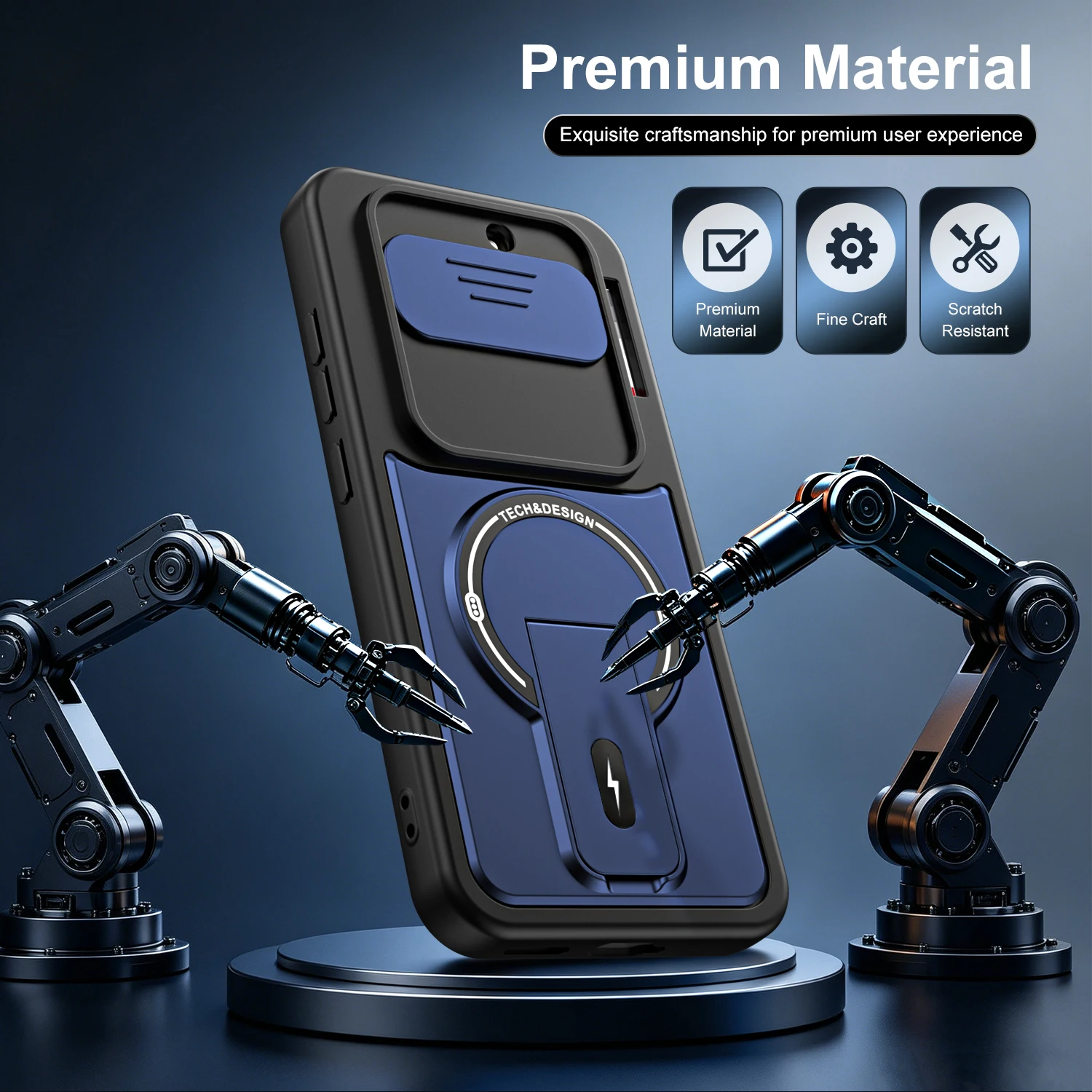 Auto-Magnethalterung für Magsafe-Hülle für Nothing Phone 4A Pro Armor, stoßfeste Linsenschutz-Telefonabdeckung – Detail 2