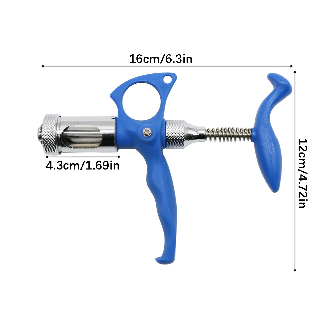 1 Pc 5ml Chicken Double Needle ChickenPox Vaccine Thorn Syringe  Poultry Automatic Continuous Syringe Vaccination Device