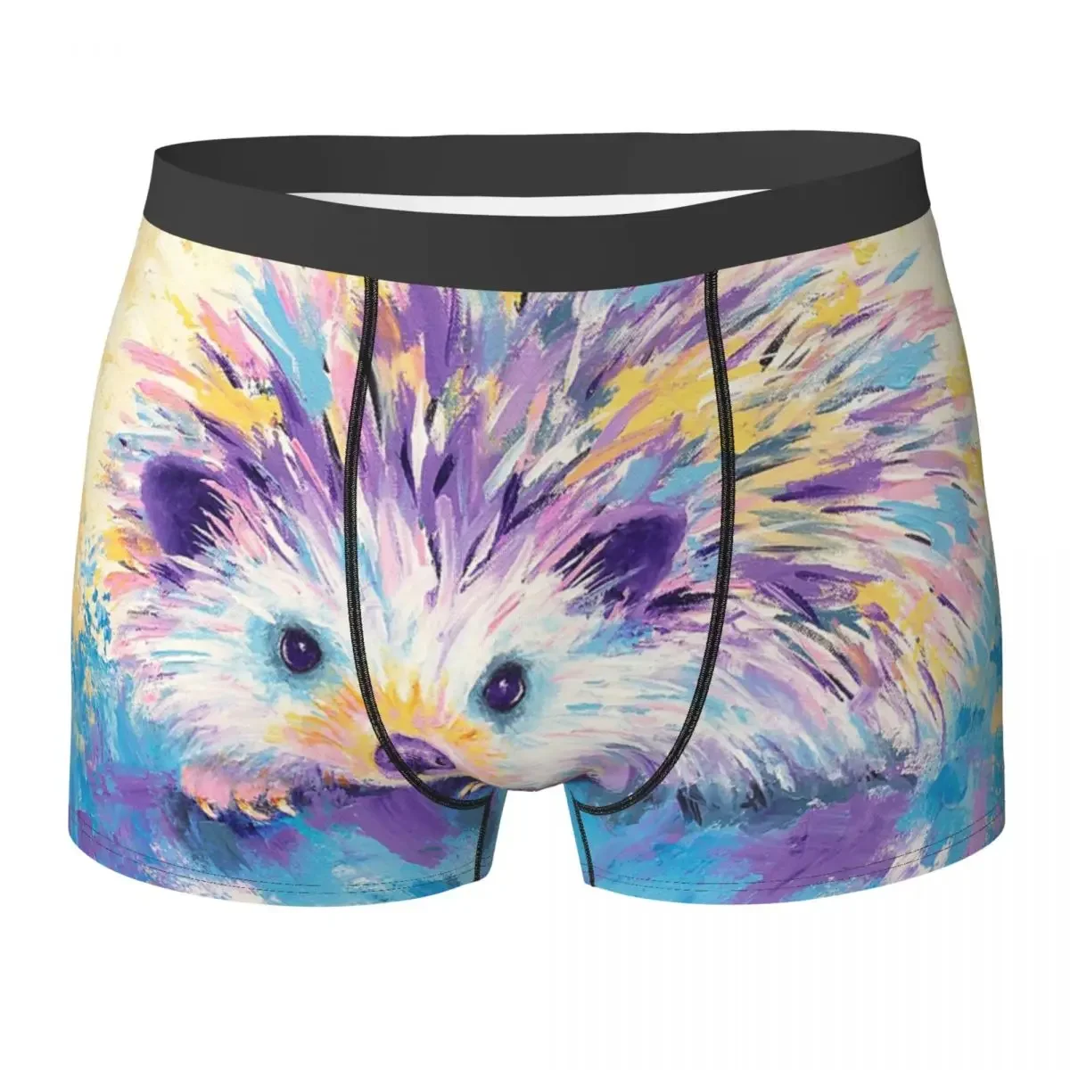 Humor Boxer Rainbow Hedgehog Shorts Panties Men Underwear Animals Cute Hedgie Breathable Underpants For Homme S-XXL