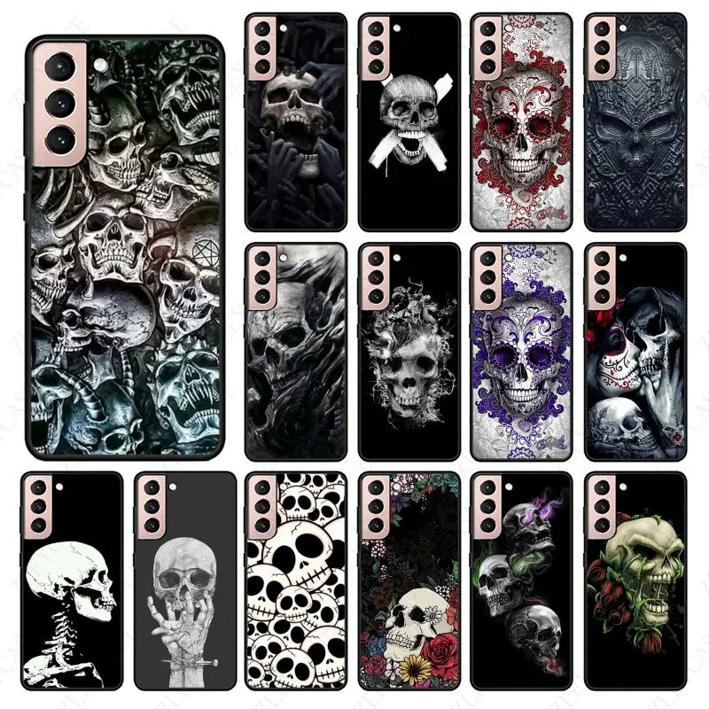 fundas Satanic Scary Skull Phone Case For samsung galaxy S24 ULTRA S23PLUS S21 S20fe S20ULTRA S21Fe S22PLUS S23ULTRA coque