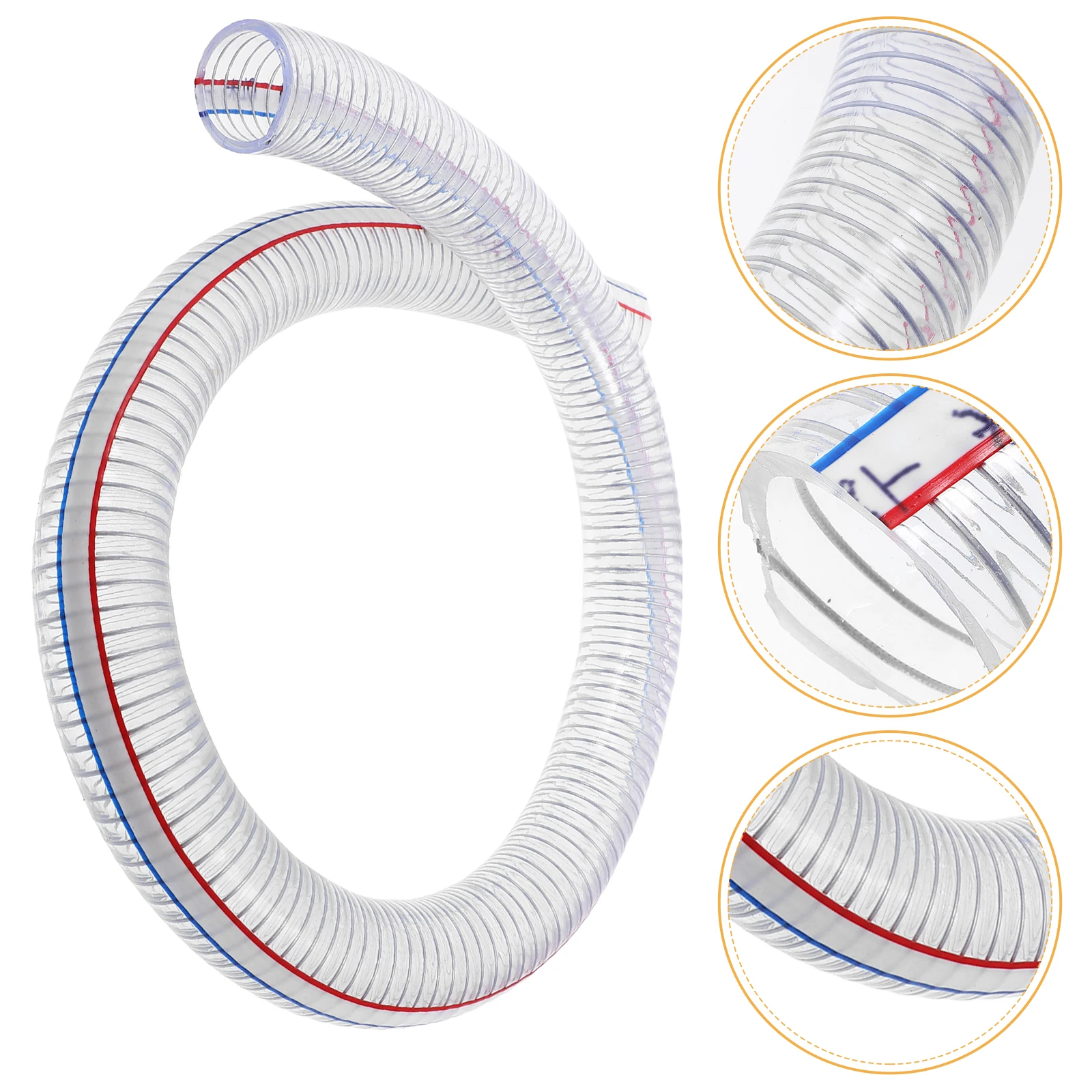 

Heavy Duty Pvc Spiral Steel Wire Hose Flexible Industrial Hydraulic Tubing Clear Plastic Tube For Water Pump Drainage Oil