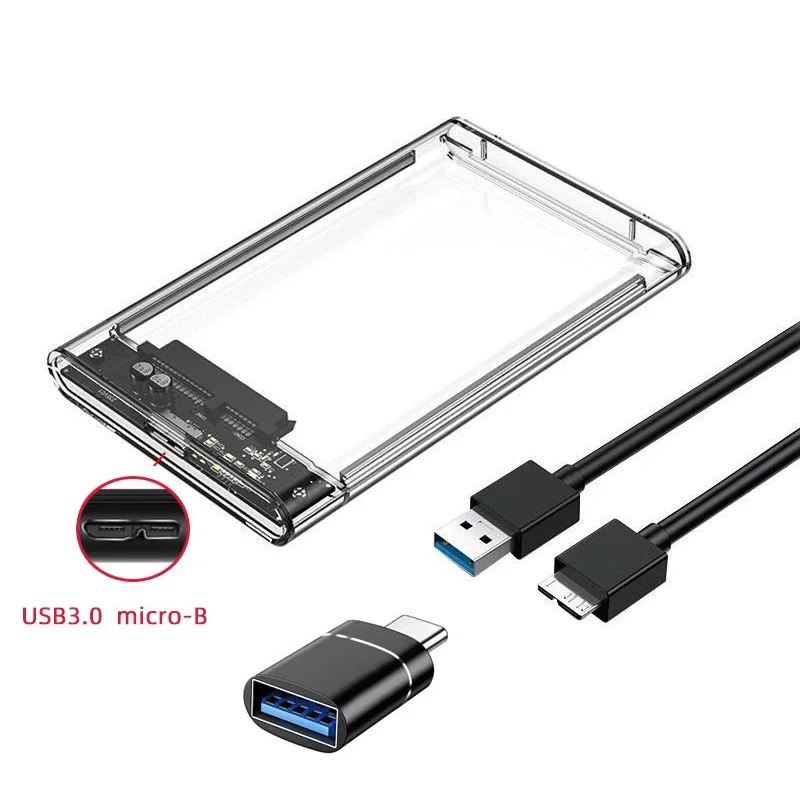 USB 3.0/Type C naar SATA III Harde Schijf Case voor 2,5 inch HDD SSD Externe Harde Schijf Behuizing Harde Schijf Boxs Ondersteuning UASP HDD Box