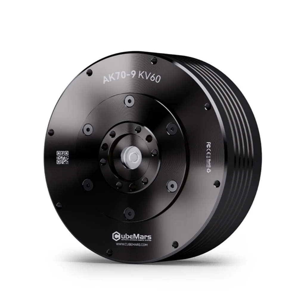 

CubeMars AK70-9 KV60 48V Brushless Servo Motor Flat Planetary Gear Humanoid Robot Motor With Encoder