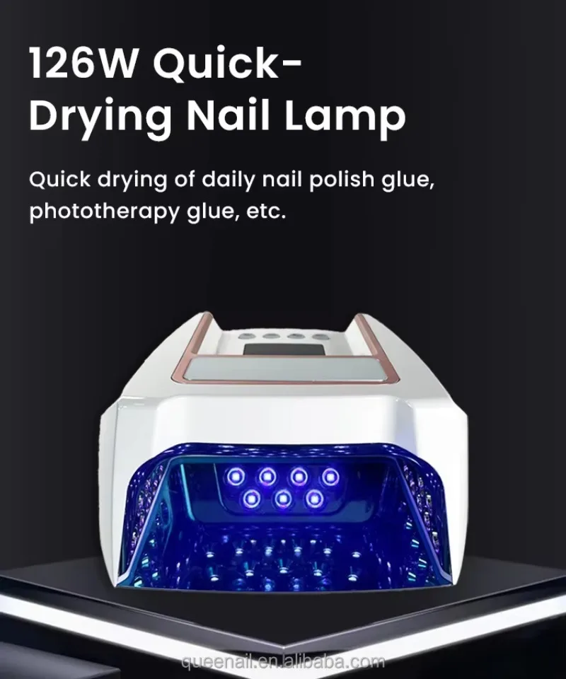 New Professional 126W Professional Rechargeable Cordless Gel UV Light Emitting Diode Nail Light Buzzer Sound Removable Battery