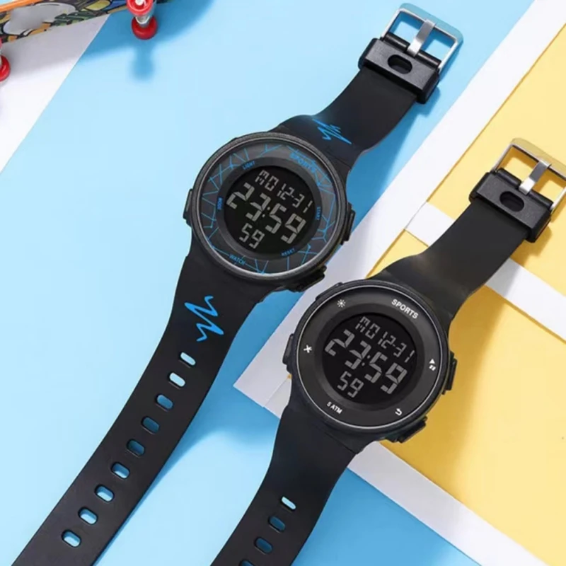 Children Waterproof Luminous Electronic Watch Trendy Student Teenagers Multifunctional Sports Watch Kids Digital Watches Unisex