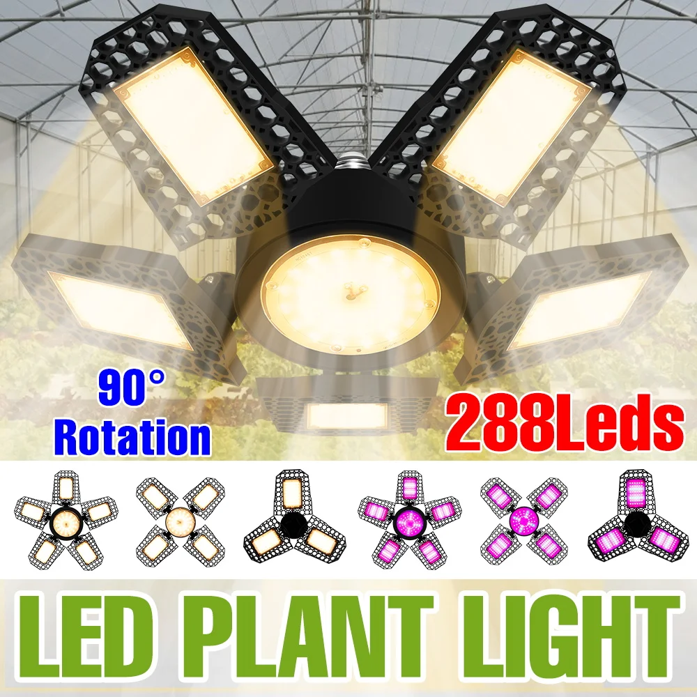 

Full Spectrum E27 Plant Grow Light LED Foldable Indoor Cultivation Lamp Greenhouse Tent Vegs Fruits Flower Seeds Fill Lightling