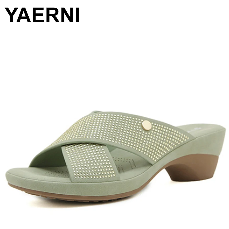 

Весенне-летние модные пригородные тапочки на каблуке с открытым носком и противоскользящим каблуком, женская обувь, повседневная и универсальная