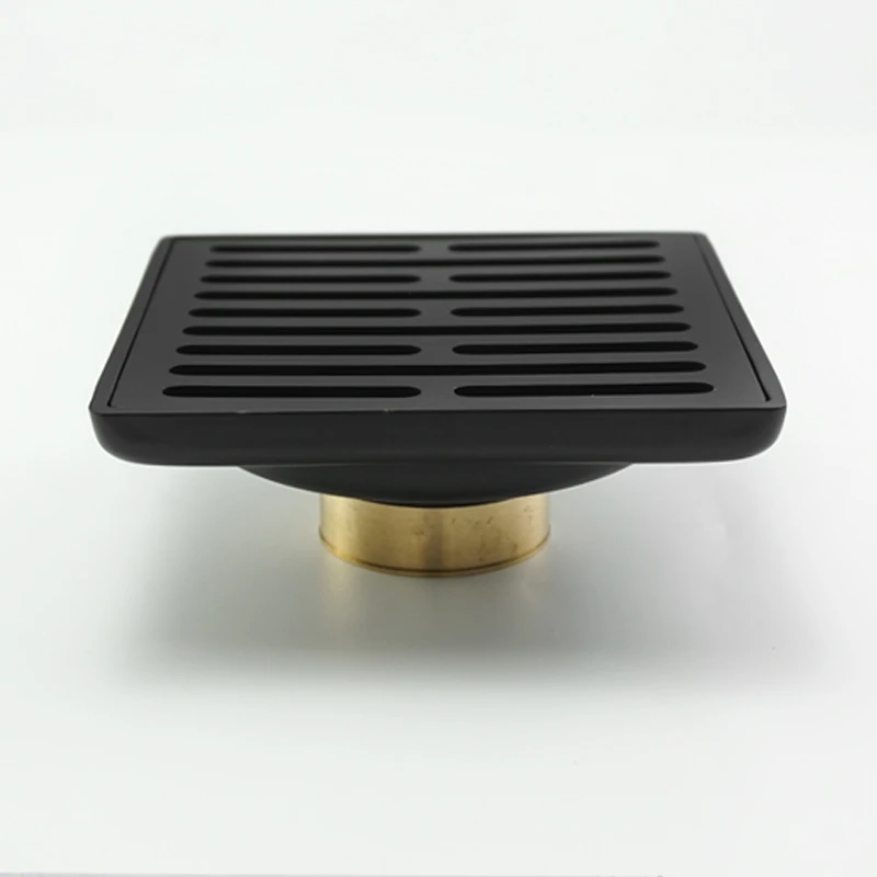 Imagem -04 - Piso Dreno de Água Cobrir Esconder Preto Fosco Escovado Ouro Banheiro Cozinha Jardim Varanda Piso Dreno Resíduos Aço Inoxidável 10cm