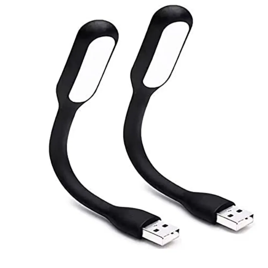 

Mini Flexible Light, Portable USB Led Reading Night Lamp for PC Laptop Computer Notebook Power Bank - 2 Pack