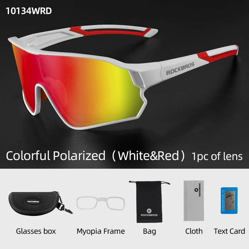 ROCKBROS Polarized Cycling Sunglasses Large Frame 6