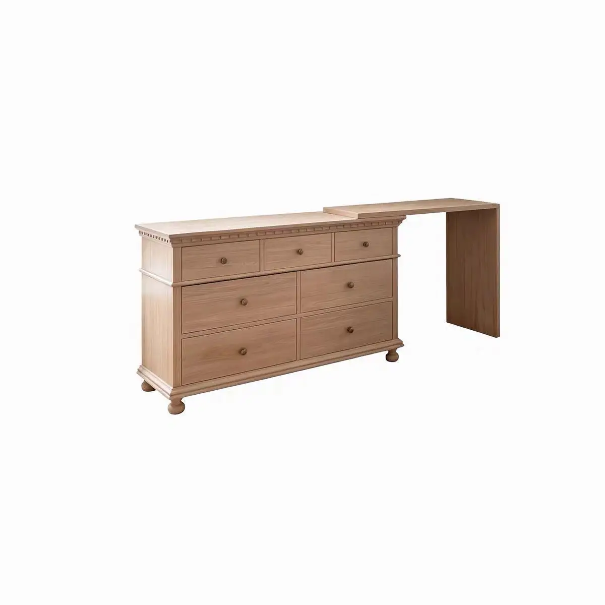 LMM French retro solid wood dresser chest cabinet integrated bedroom bedside storage locker