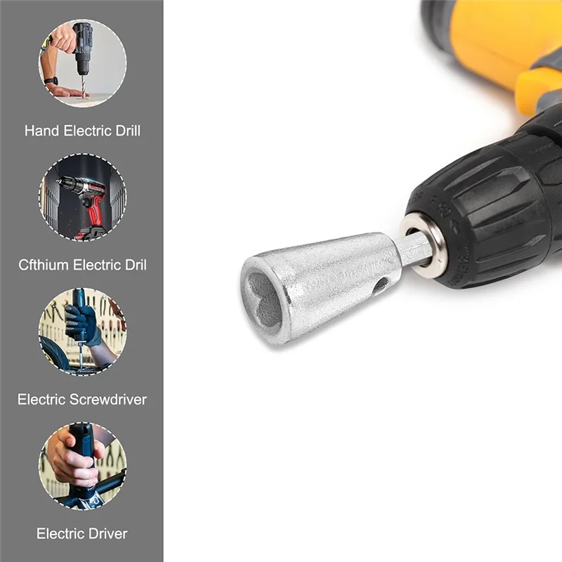 A26F-3 pezzi Twister per dado metallico per trapano, codolo esagonale da 1/4 di pollice, set di strumenti per elettricisti professionali, twist per cavi 9-22 AWG