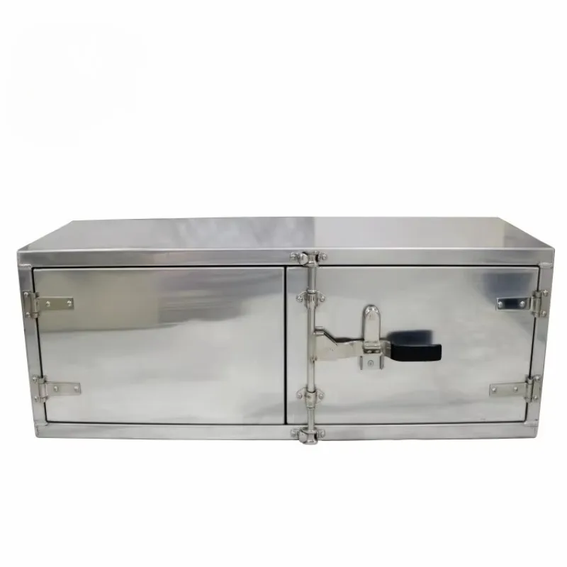 Waterproof Aluminum Truck Toolbox 24 X 24 X 60 with Stand for Flatbed Truck Trailers