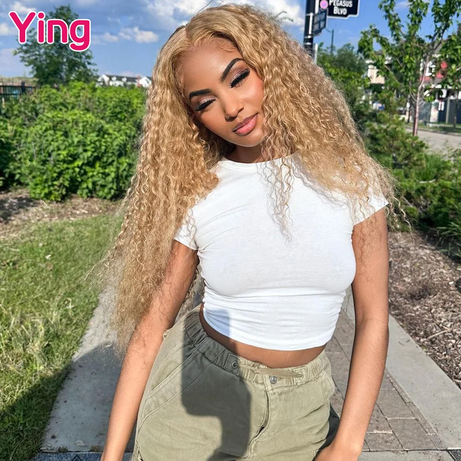 

Ying 34 Inch 200% Honey Blonde 13x6 Lace Front Wig Curly Wave 5x5 Lace Wig Remy 13x4 Lace Front Wig PrePlucked With Baby Hair