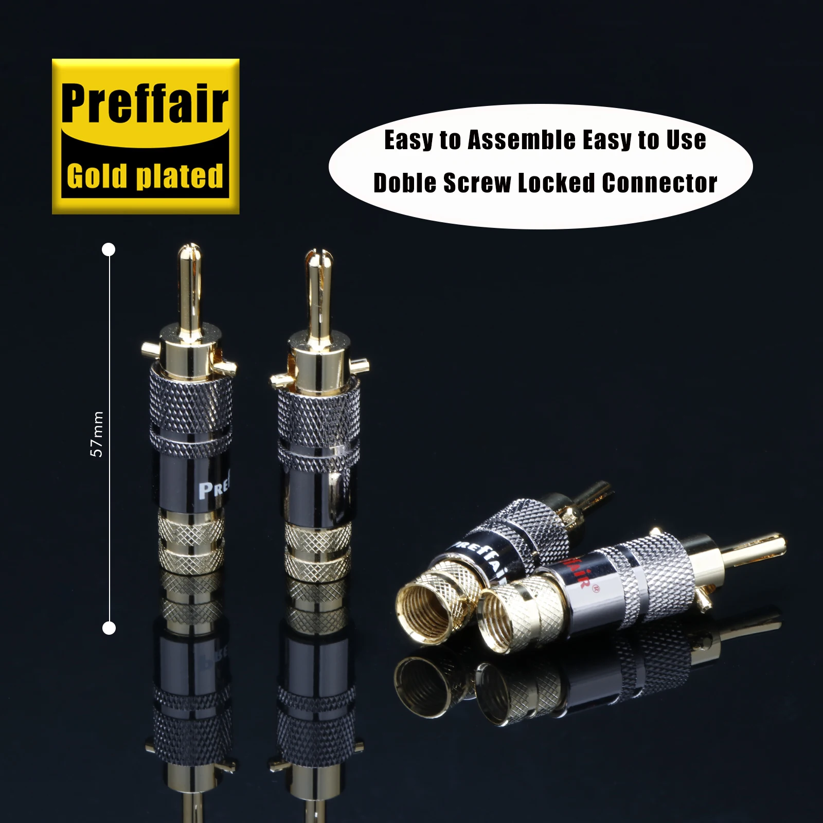 Preffair 8Pcs 24k Gold Plated  - Banana Plug review and price